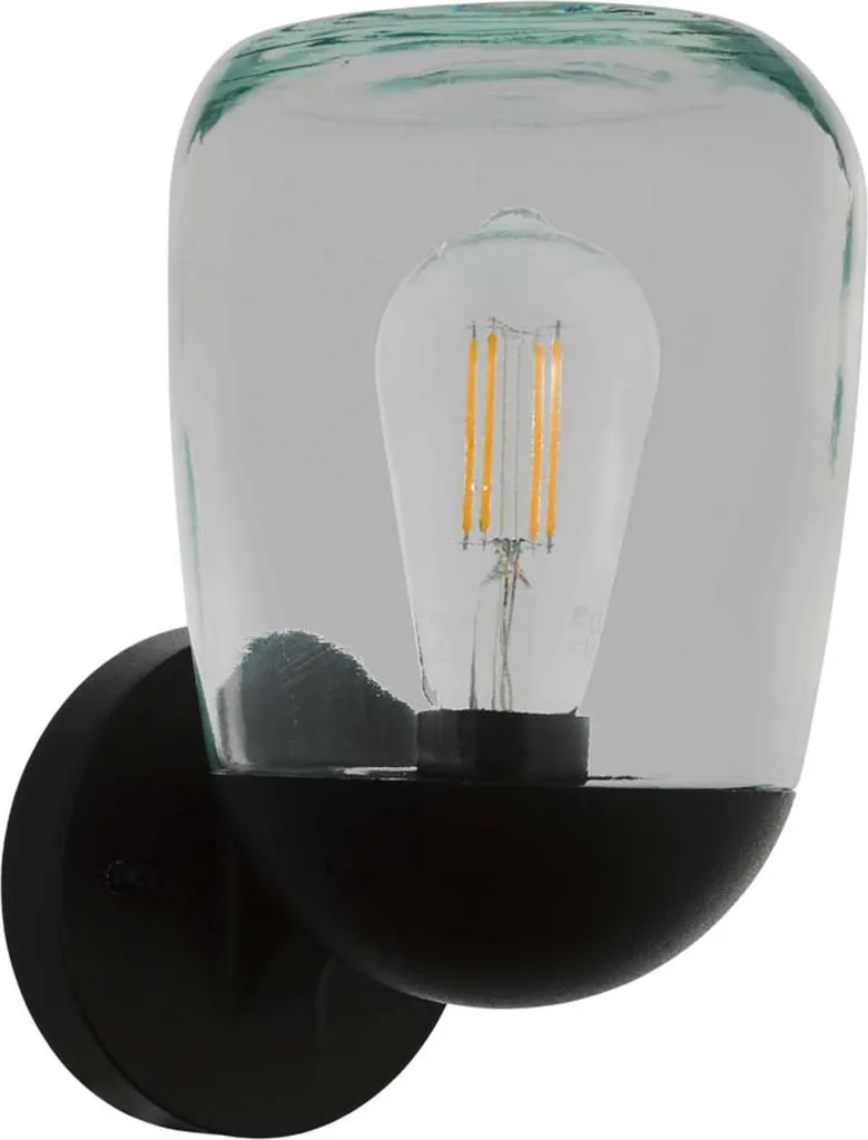 Eglo 98701 Lampada Esterno IP44 E27 Alluminio Nero - Robusta