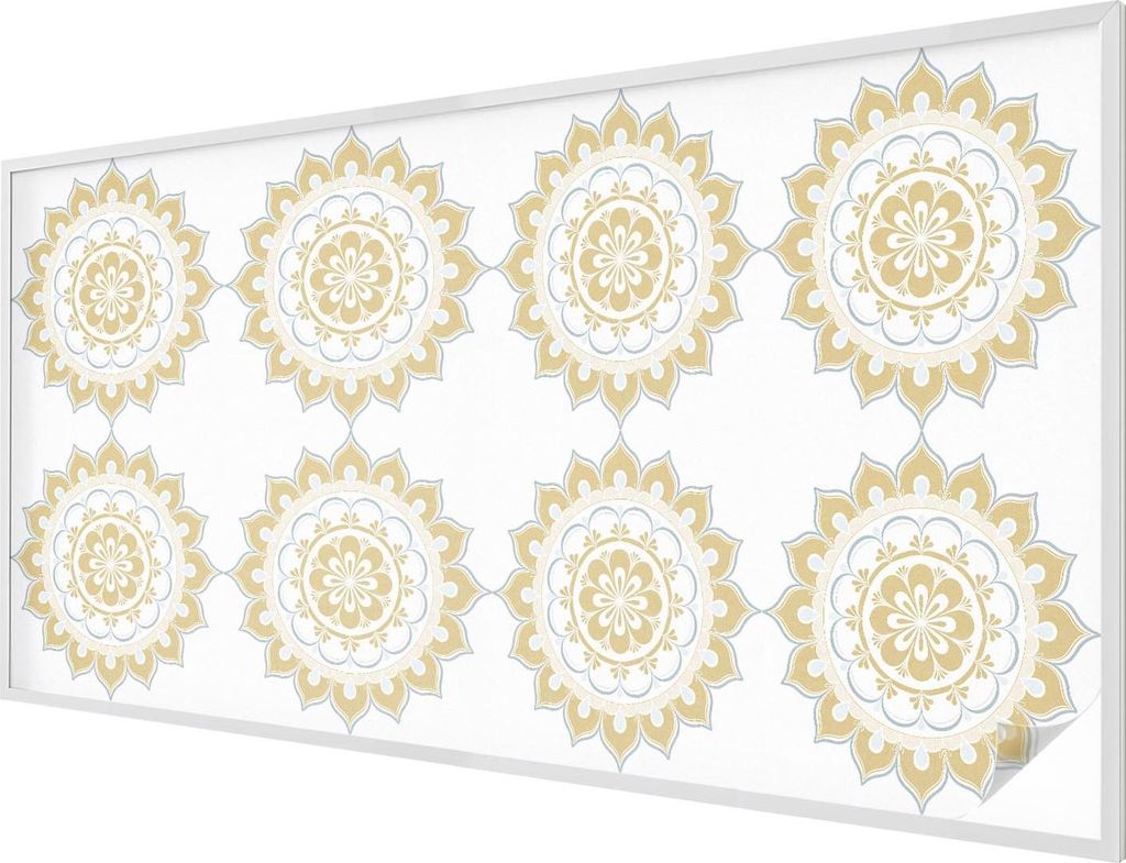 Buntglas Fensterfolie – 200x100 cm – Stained-Glass Design – blickdichte dekorative Sichtschutzfolie – selbstklebend, UV-Schutz – Blumenma...