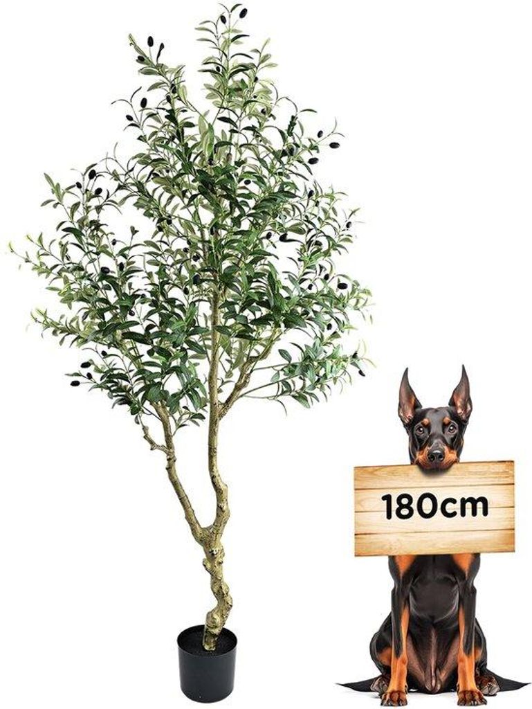 Olivo artificiale da 180 cm, verde, decorativo per il Immagine del prodotto 