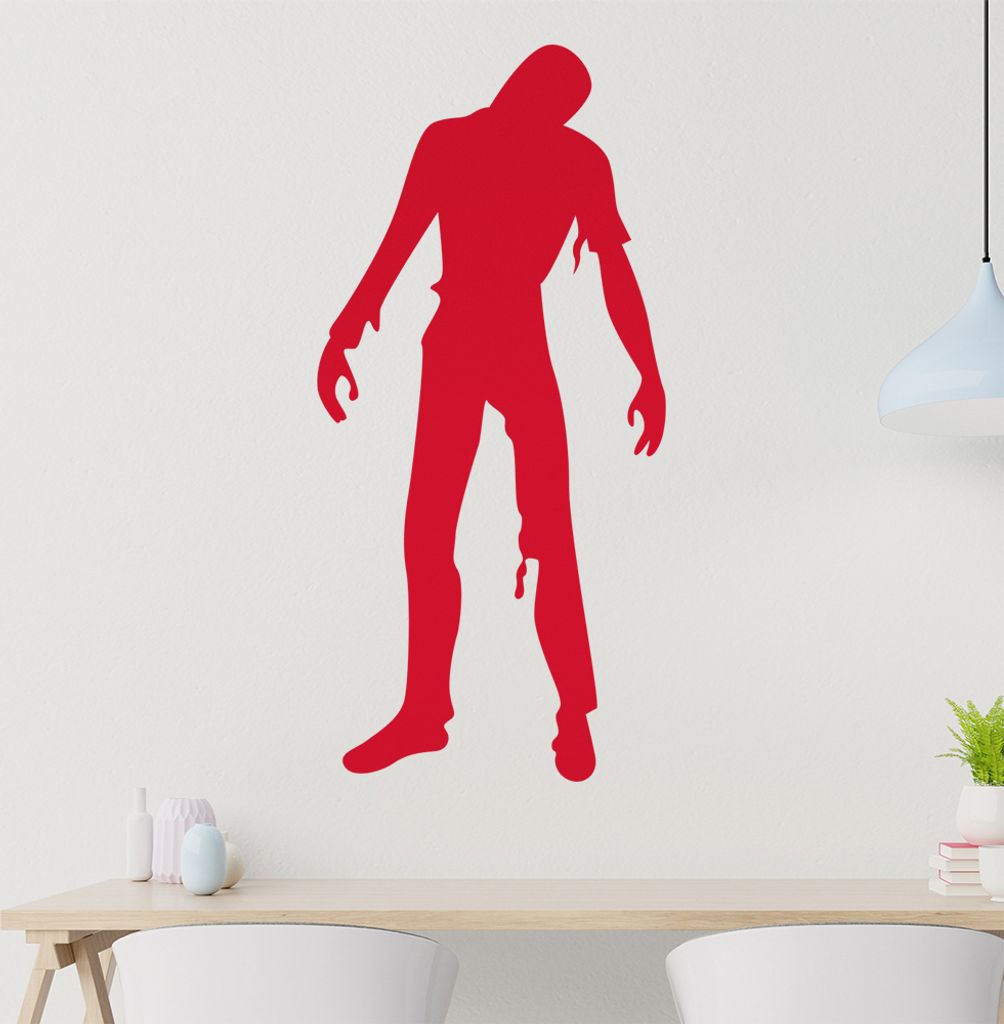Zombie Wandtattoo in 6 Größen - Wandaufkleber Wall Sticker - Dekoration, Küche, Wohnzimmer, Schlafzimmer, Badezimmer