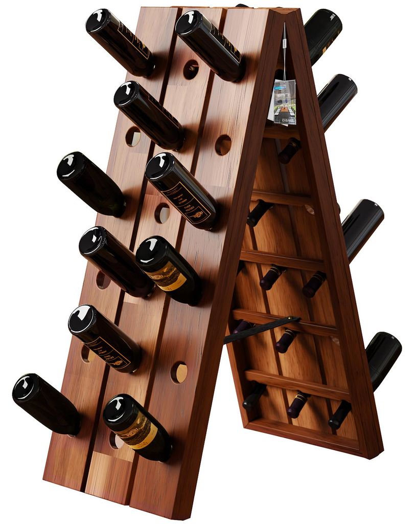 CASARIA® Weinregal 36 Flaschen 87x 55x 39cm Akazien Holz Produktbild 