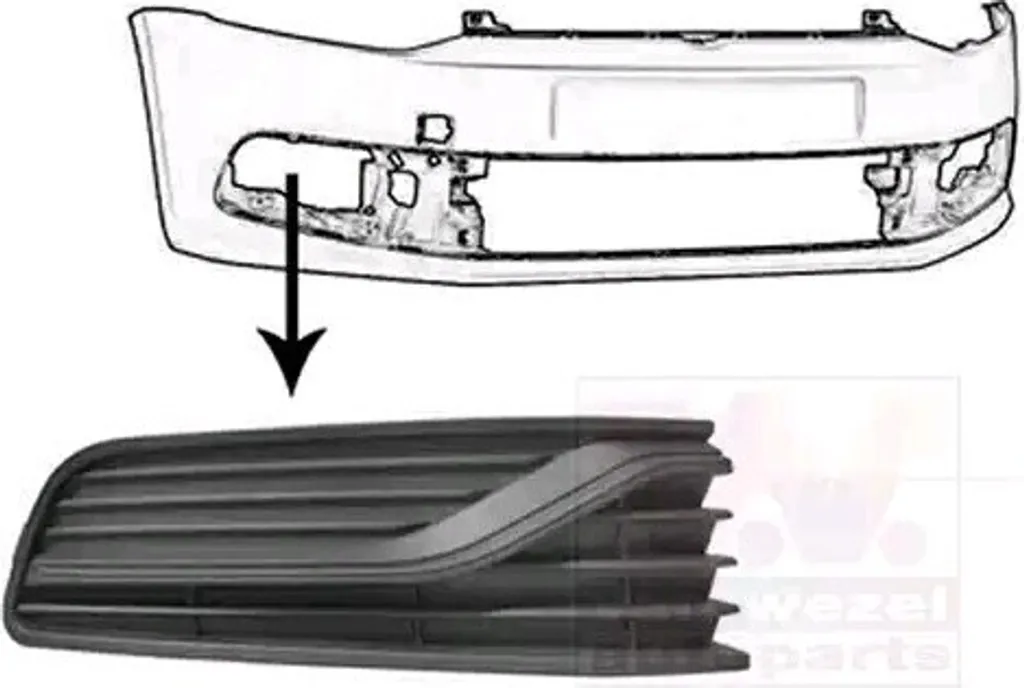 Grille de Pare-chocs pour VW Polo 6R 6C - Grille de Ventilation Centrale