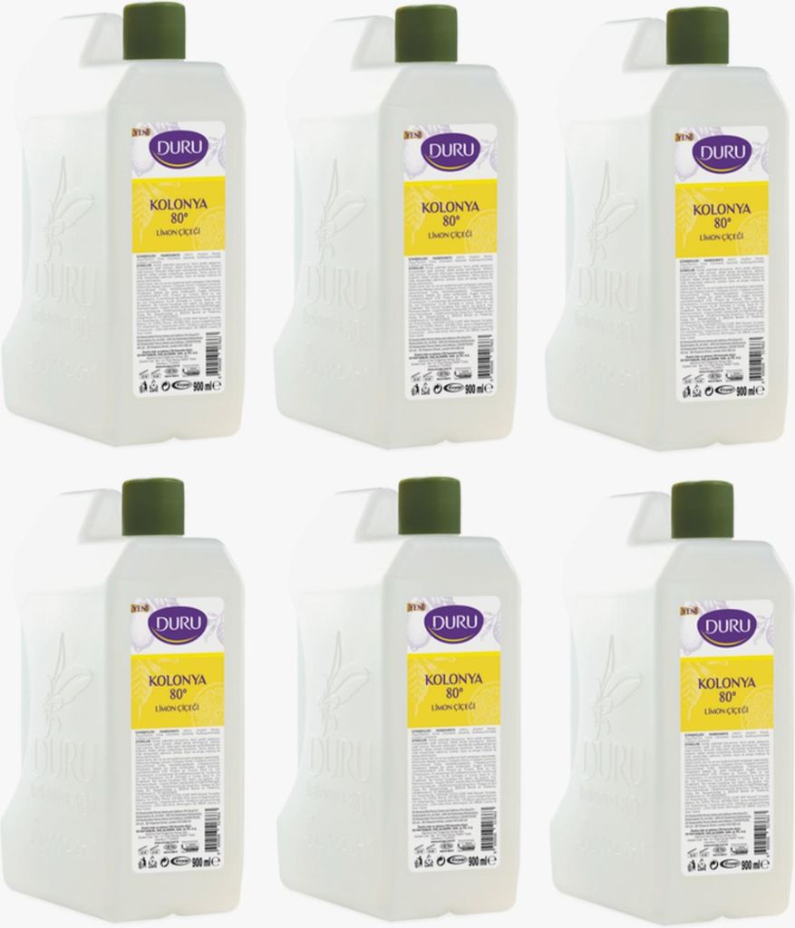 Duru Traditionelles türkisches Eau de Cologne Zitrus Zitrone 6 x 900ml