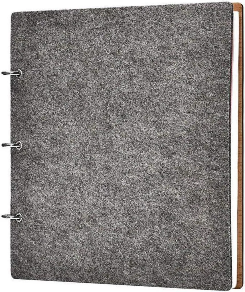 Album Photo DIY 26x26 cm Feutrine Grise - Scrapbook de Qualité Design