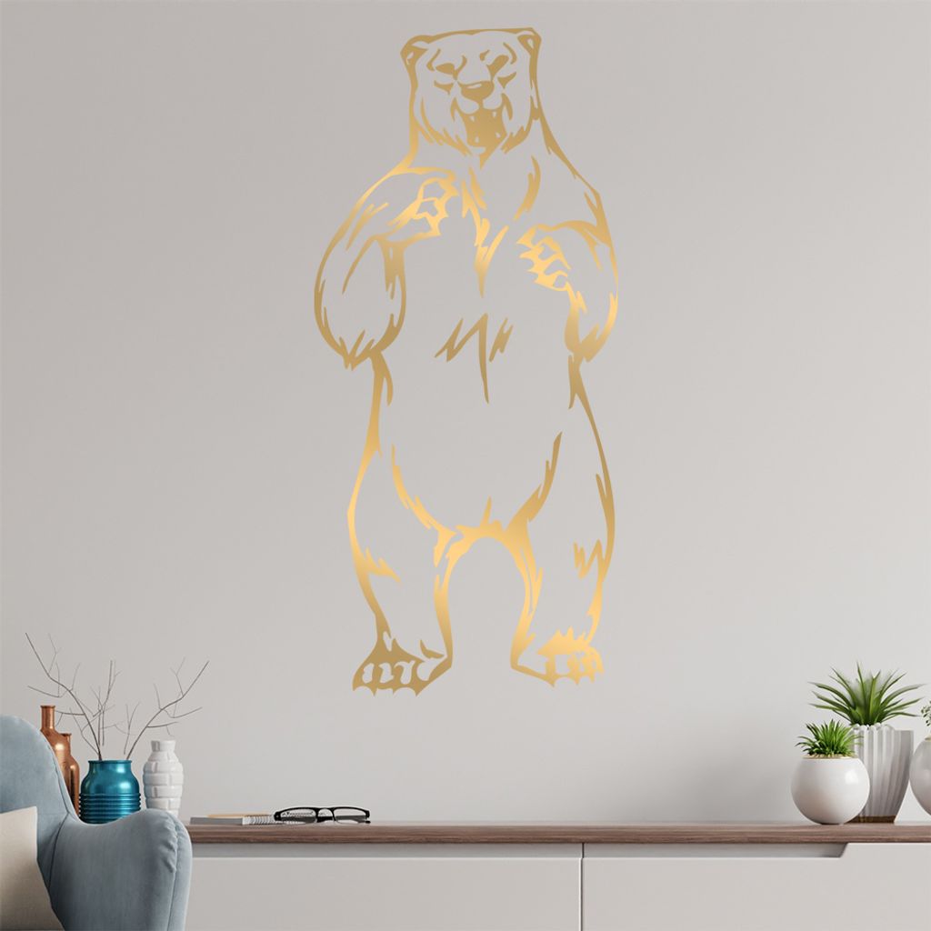 Bär Wandtattoo in 6 Größen - Wandaufkleber Wall Sticker - Dekoration, Küche, Wohnzimmer, Schlafzimmer, Badezimmer