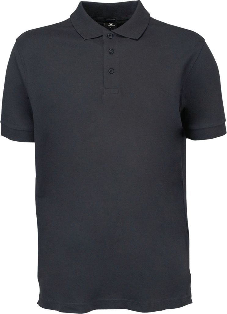 Tee Jays Herren Luxury Stretch Polo-Shirt, Kurzarm BC3305 (3XL) (Dunkelgrau)