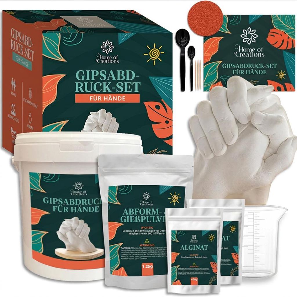Home of Creations 3D Handabdruck Set Paare | Gipsabdruck Produktbild 