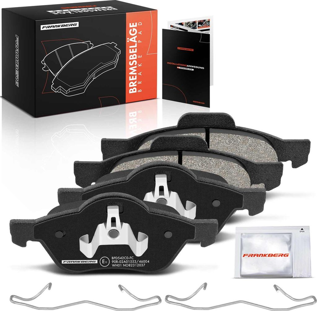 Frankberg 4x Bremsbeläge Vorderachse für Renault Megane II Coupé-Cabriolet Kombi Stufenheck Scénic 2003-2025