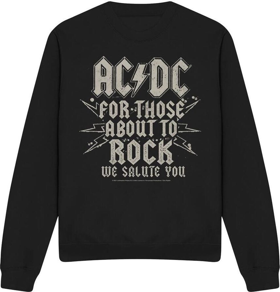 AC/DC - "Salute" Sweatshirt für Herren/Damen Uni TV11189 (XXL) (Schwarz)