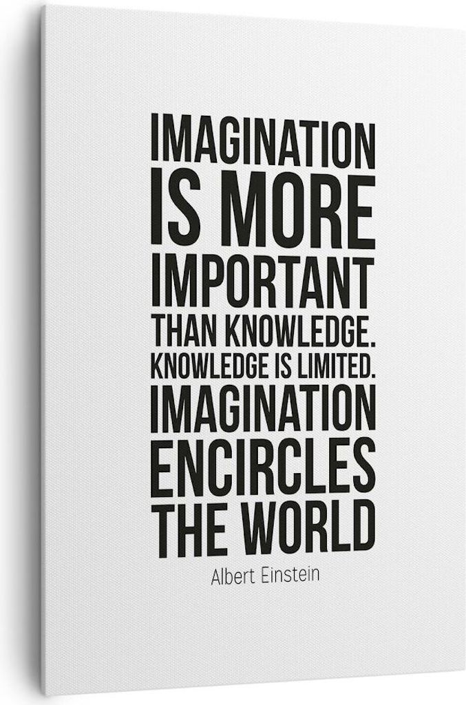 Bild auf Leinwand - Leinwandbild - Einteilig - Einstein Maxim Imagination - 70x100cm - Wand Bild - Wanddeko - Wandbilder - Leinwanddruck - Wanddeko...