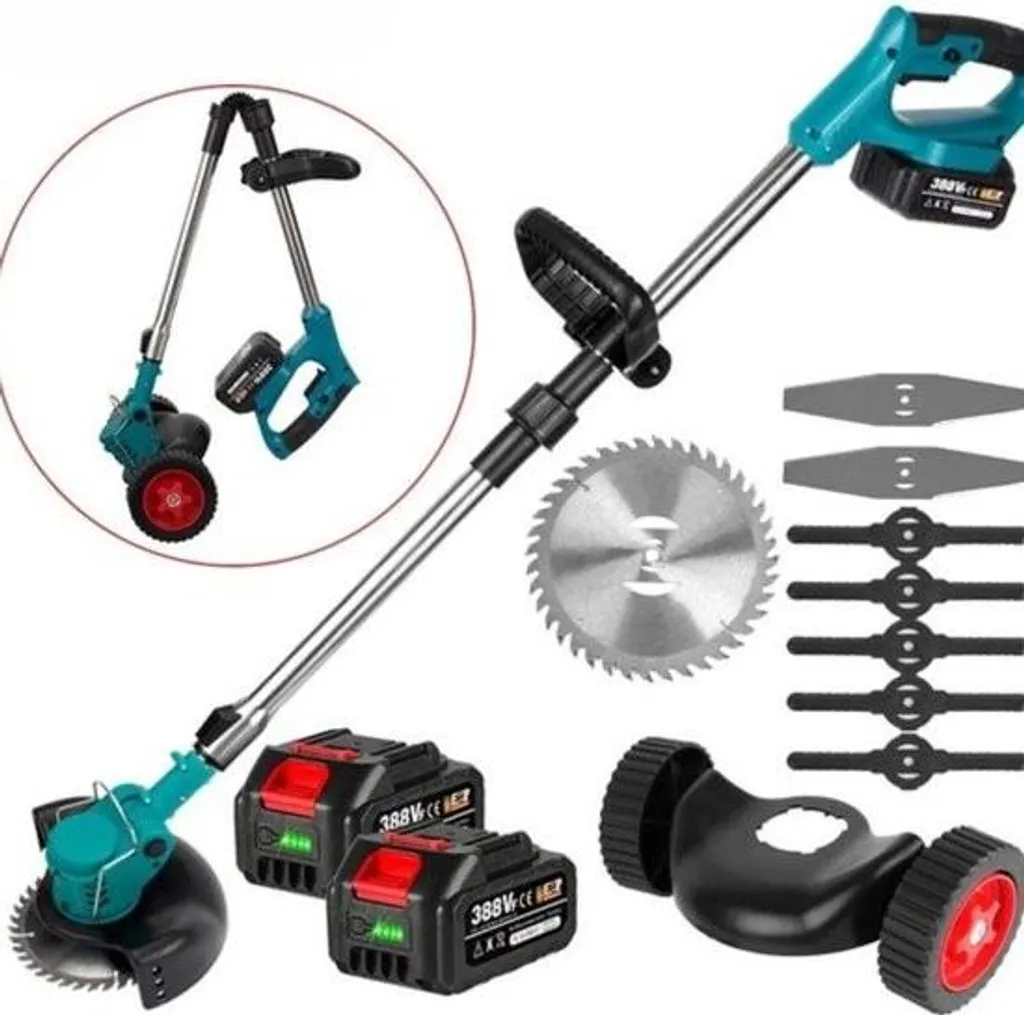 Taille-bordures à batterie 18V pliable et tondeuse sans fil polyvalente