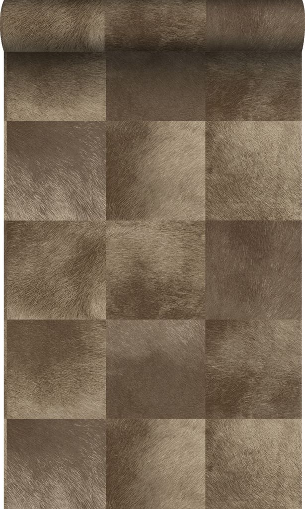 Origin Wallcoverings Tapete Tierhautmuster Dunkelbraun 53 cm x 10.05 m