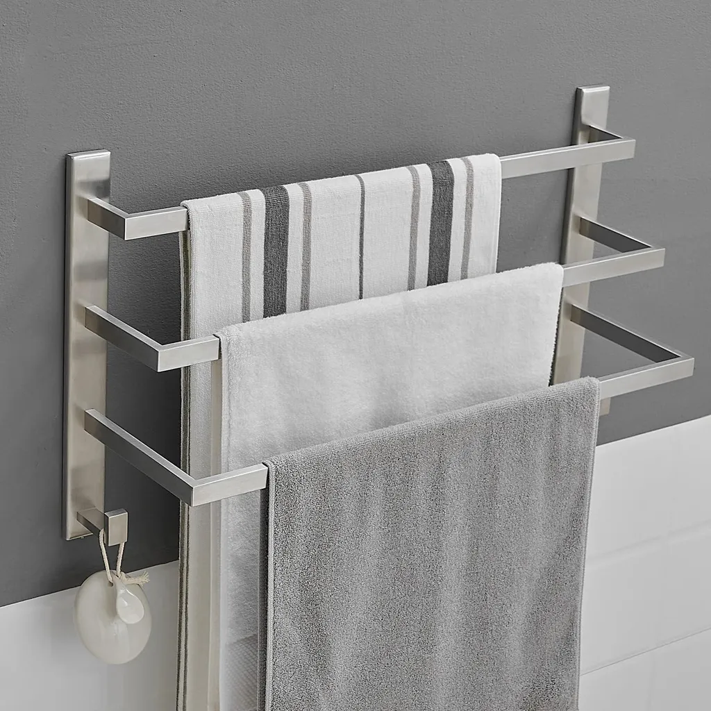 Étagère porte-serviettes à 3 niveaux 60 cm pour un rangement optimal