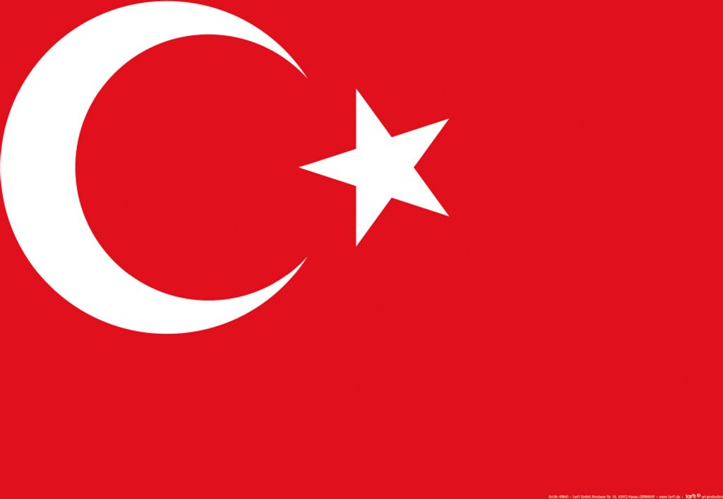 Türkei Kunstdruck Bild - Flaggen Der Welt (40 x 50 cm)