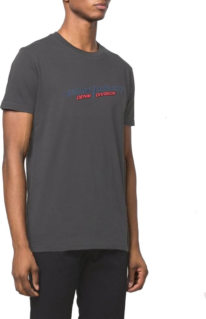 Diesel "T-Diegor-Ind Maglietta" Herren T-Shirt Rundhals Kurzarm Grau 96B