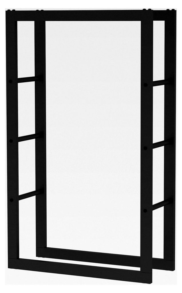 Kaminholzregal für Innen und Außen, Traglast bis 150 kg, 100 x 25 x 60 cm, freistehender Holzständer aus pulverbeschichtetem Metall