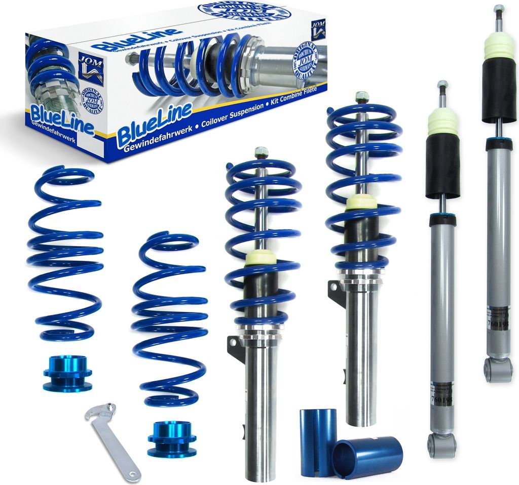 BlueLine Gewindefahrwerk Sportfahrwerk Fahrwerk Federn VERSTELLBAR für VW Golf