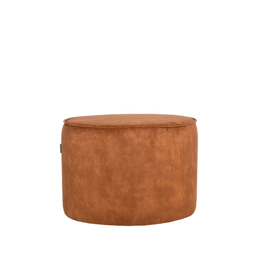 LABEL51 Pouf Tibo 55x55x40 cm Ocker Velours