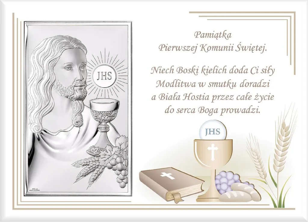 Cadre photo communion 18x13 cm argent VL861/4LBI pour protéger vos souvenirs