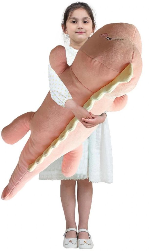 Azomor Weiches und Langes Kuscheldinosaurier Kissen für Kinder und Erwachsene
