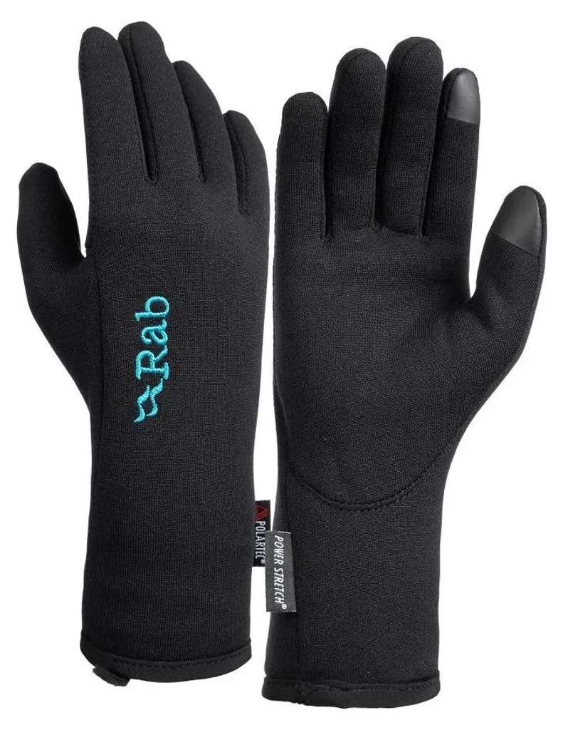 Gants polaires de randonnée Rab Power Stretch Contact femme noirs XL