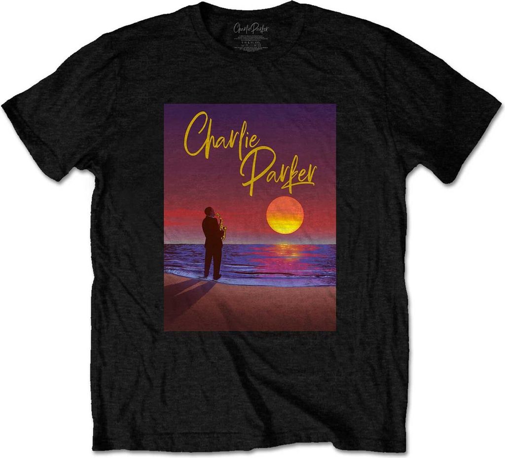 Charlie Parker - T-Shirt für Herren/Damen Uni RO3840 (S) (Schwarz/Violett)