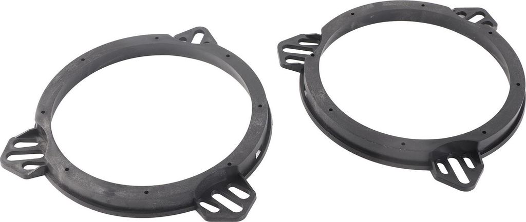 2 Stück Lautsprecher-Abstandshalter-Adapterhalterung 6,5 Zoll schwarze Türringe Ersatz für Subaru Impreza Forester