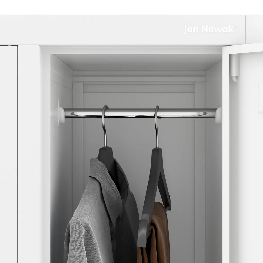 Armoire de Rangement Métallique à 10 Compartiments avec Aérations Blanc - 6
