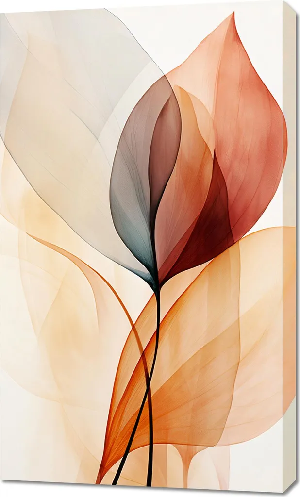 Quadro 60x100 cm Foglie eteree