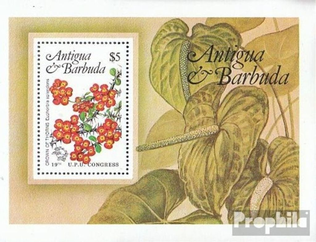Briefmarken Antigua und Barbuda 1984 Mi Block76 (kompl.Ausg.) postfrisch Blüten