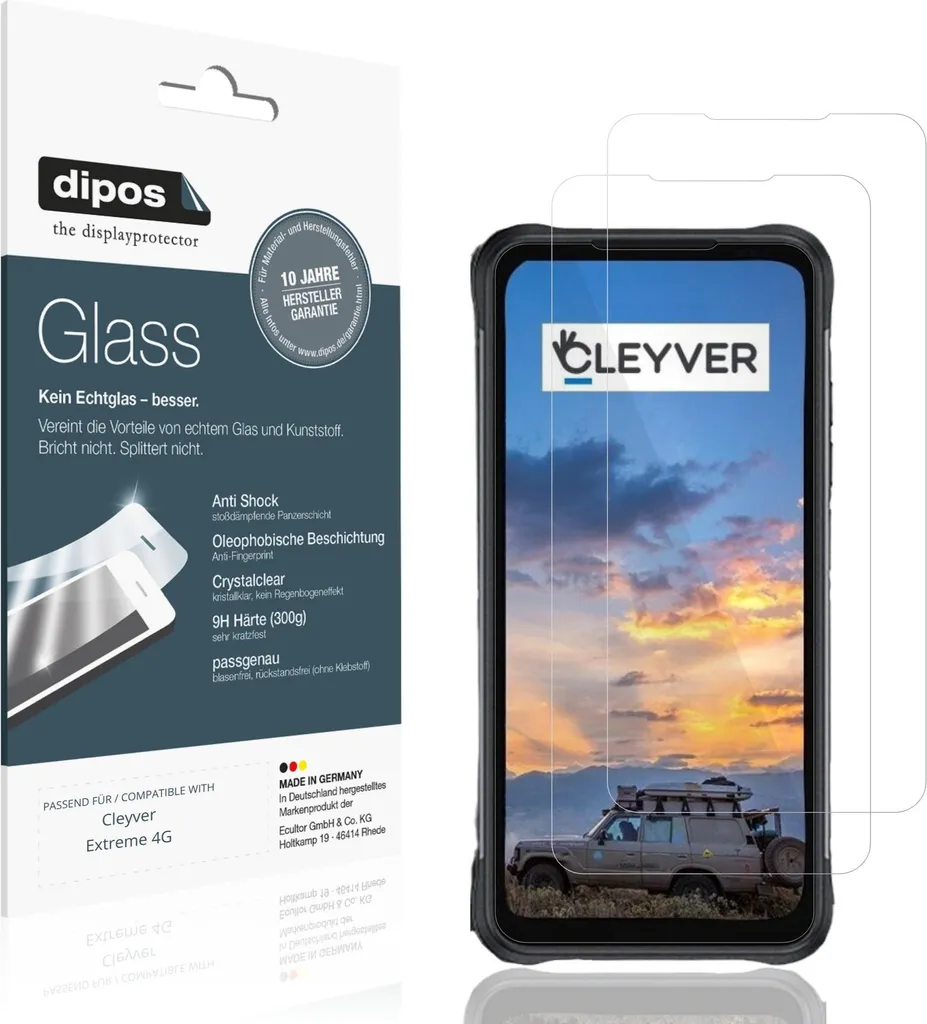 2x Pellicola Cleyver Extreme 4G - Vetro Flessibile 9H dipos Antigraffio