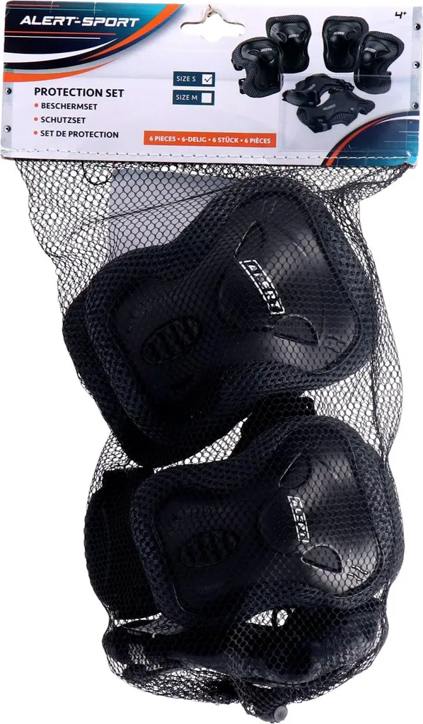 Set de Protection Rollers et Skate Enfant Noir Taille S Alarm Sport 3-en-1