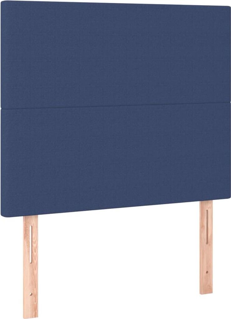 vidaXL Kopfteil Blau 90x5x118/128 cm Stoff