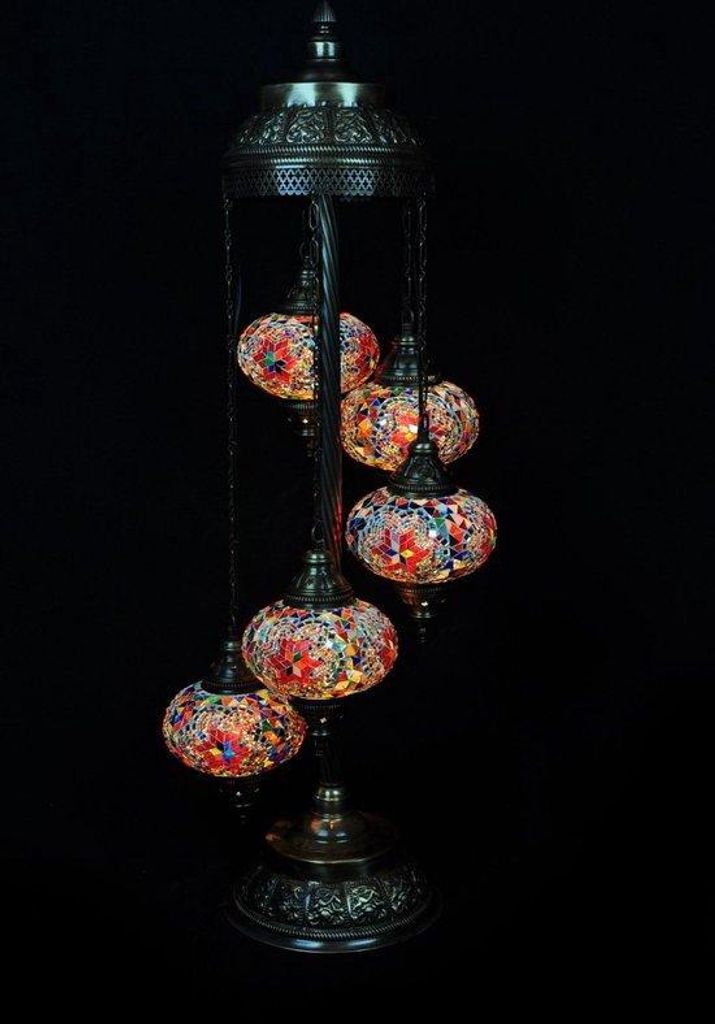 Türkische Stehlampe - Orientalische Lampe - Multicolor - 5 Produktbild 
