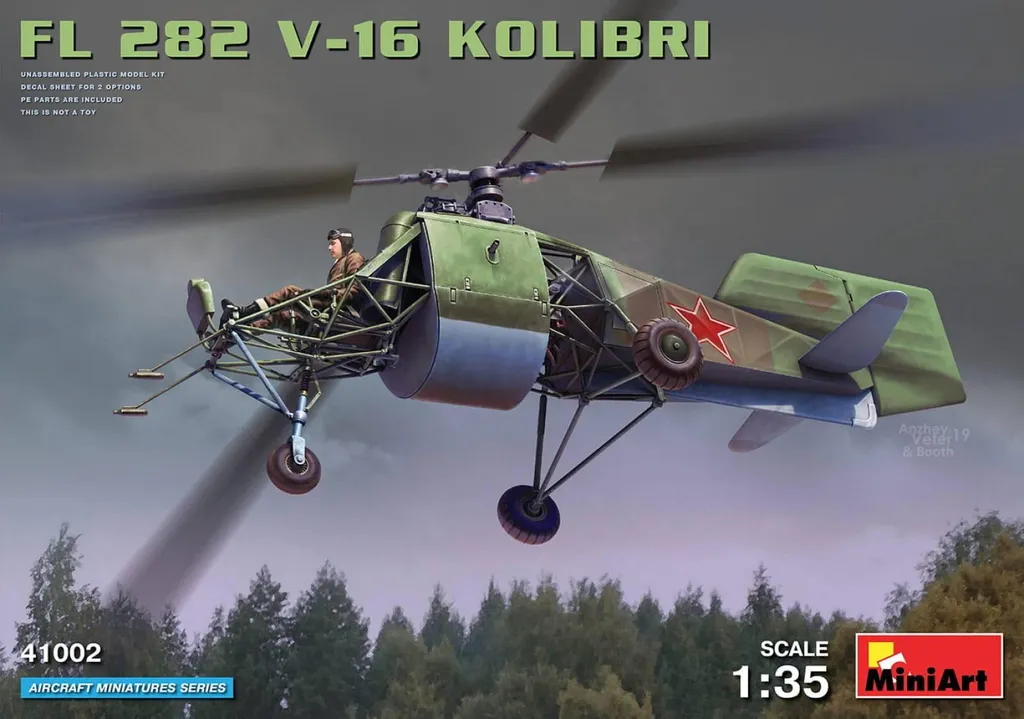 Maquette Hélicoptère MiniArt Fl 282 V-16 1:35 pour Diorama Seconde Guerre