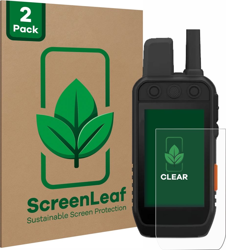 2x ScreenLeaf Schutzfolie für Garmin Alpha 200 / 200i / 300 / 300i K nachhaltiger Displayschutz Display Schutz Folie Klar Transparent