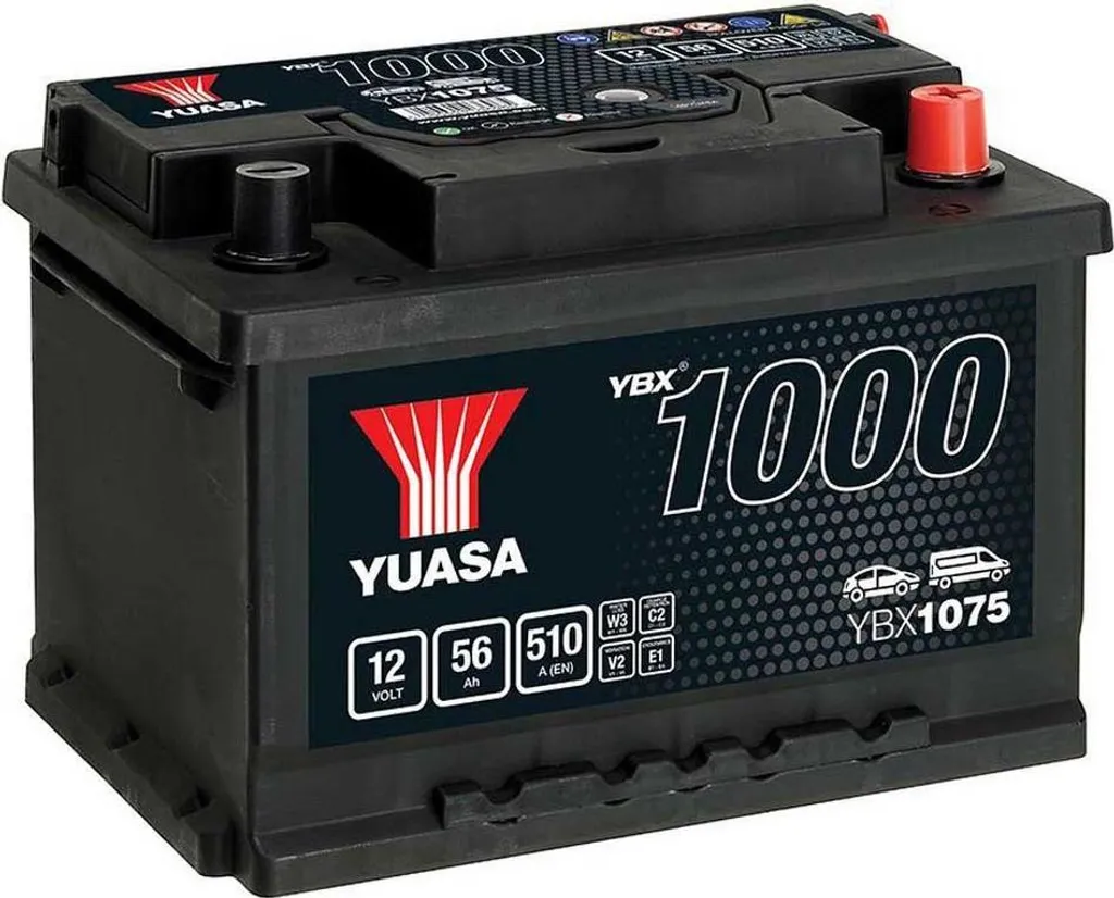 Batterie Yuasa YBX1075 12V 56Ah 510A : Performance et Fiabilité YBX1000