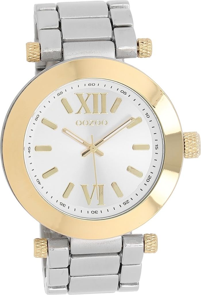 Oozoo Herren Uhr Analog Quarzuhr Armband silber Vintage Series D2UOC5751A