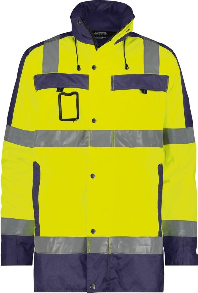 DASSY Warnschutzjacke LIMASOL Parka gelb/blauGr. XL