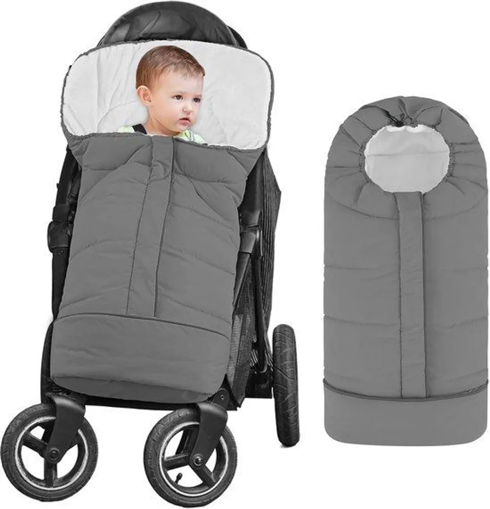 Chancelière universelle poussette gris clair sac de couchage hiver bébé