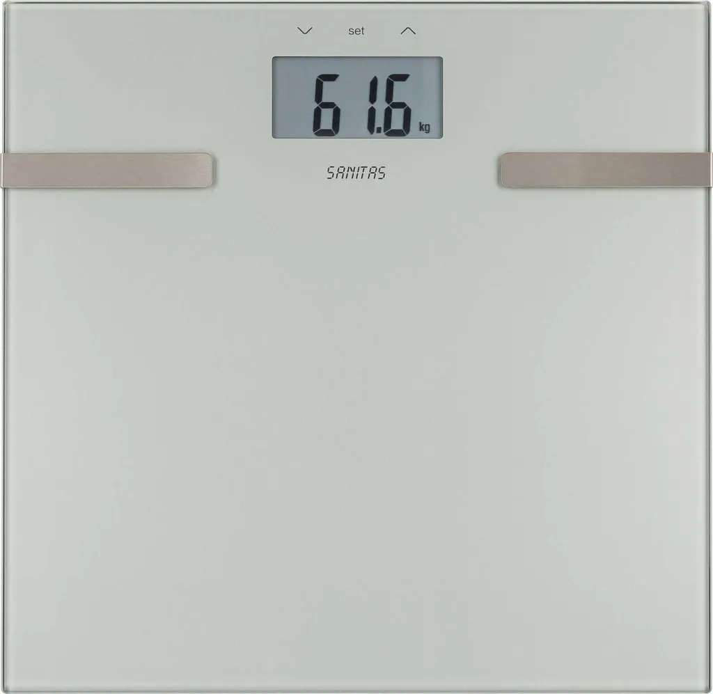 Balance impédancemètre Sanitas SBF 14 en verre pour analyse corporelle