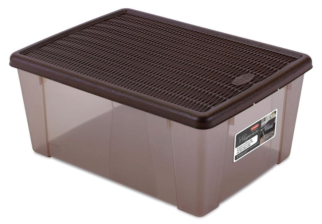Stefanplast Elegance Behälter Visualbox, braun, 39 x 29 x 17 cm