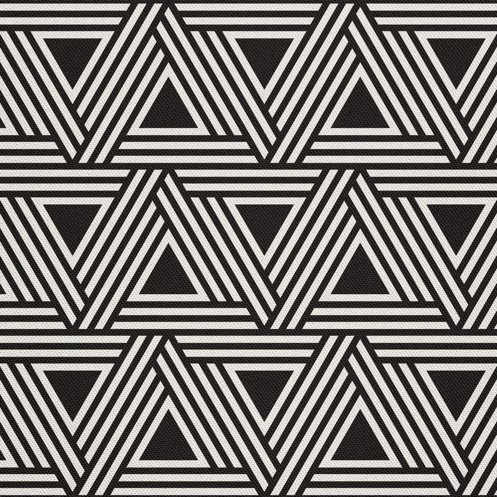 OUTDOOR DEKOSTOFFE OXFORD - Motiv geometrisch Dreiecke aus Streifen