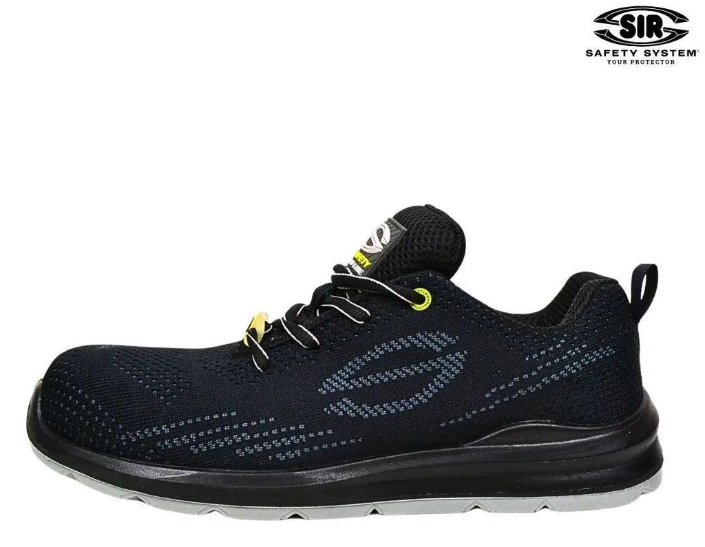 Sir Safety SUPER DUAL LIFE Sicherheitshalbschuh S3S Herren, Glasfaserkappe, metallfrei, 45, Schwarz