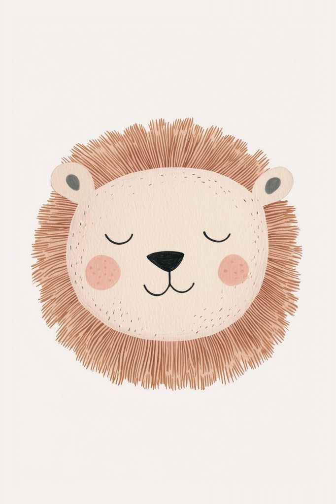 Plakat 61x91,5cm Muster für Kinder, Jungen, fürs Zimmer - Löwe