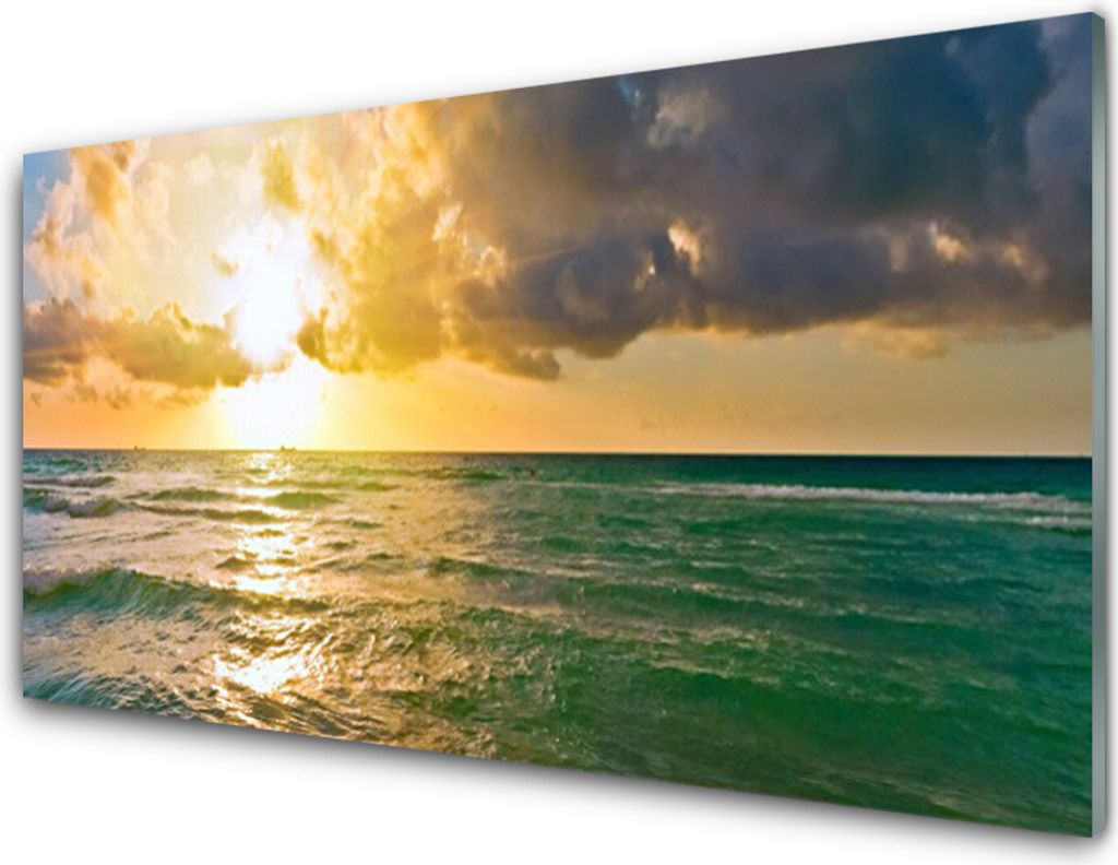 Acrylglasbilder 100x50 Wandbild Druck Sonne Meer Landschaft