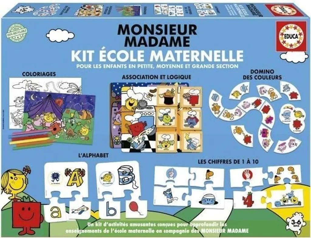 Puzzle éducatif MRS KINDERGARTEN Educa 19691 - Premier jeu d'éveil