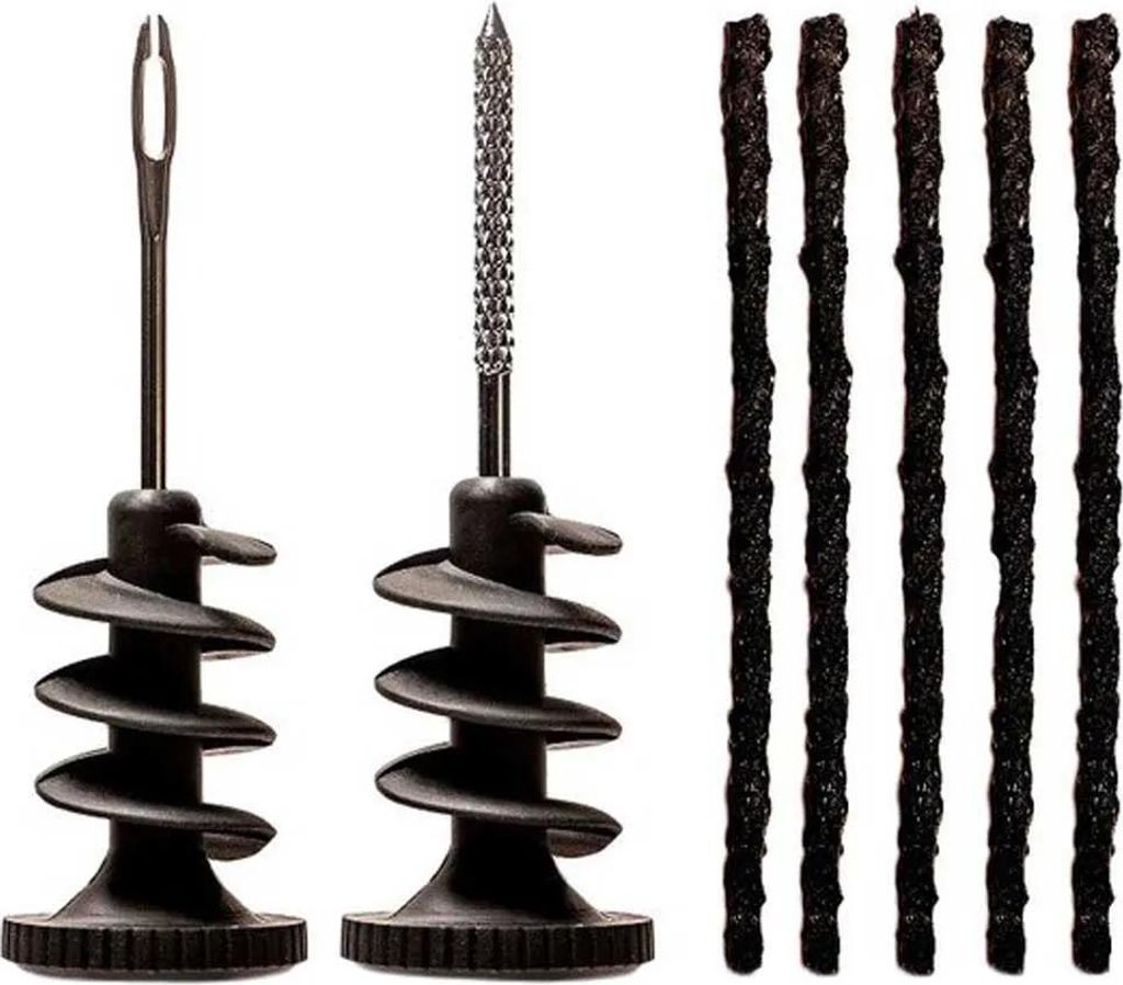 reifen-Reparaturset schwarz/silber 7-teilig