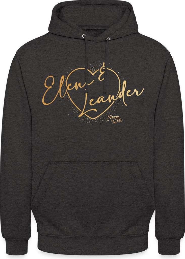 Spreadshirt Sturm Der Liebe Traumpaar Eleni & Leander Uni Hoodie, L, Anthrazit