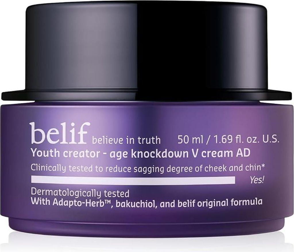 Belif Youth Creator – Age Knockdown V Cream 50 ml | Feuchtigkeitsspendende Anti-Aging-Creme mit angenehmer Textur | K-Beauty Pflege